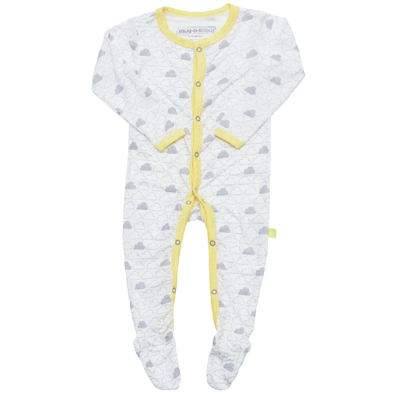 Bamboo sleep suit - Cloud print