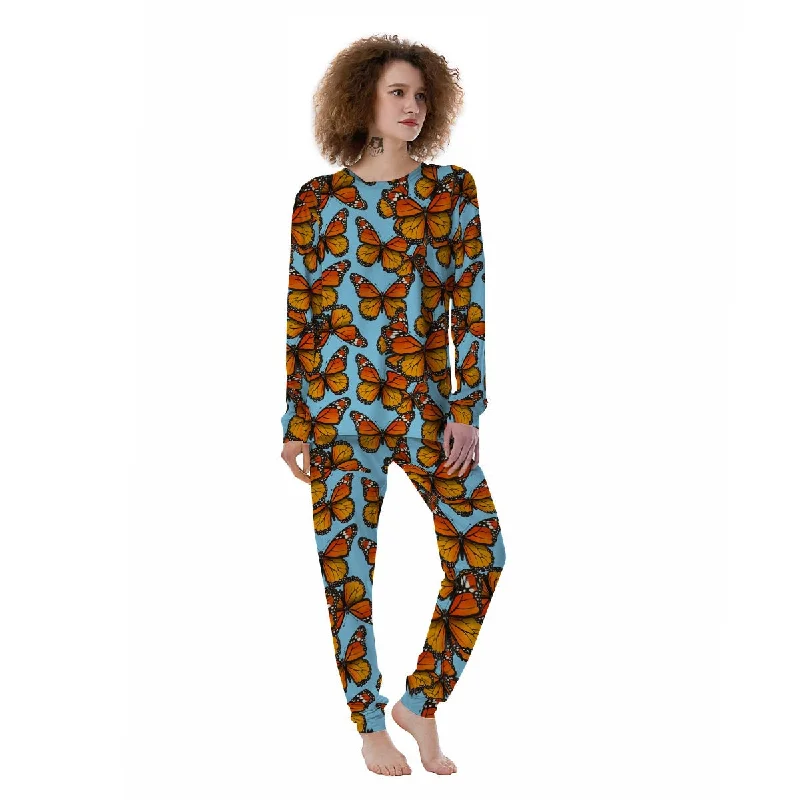 Monarch Butterfly Print Women's Pajamas