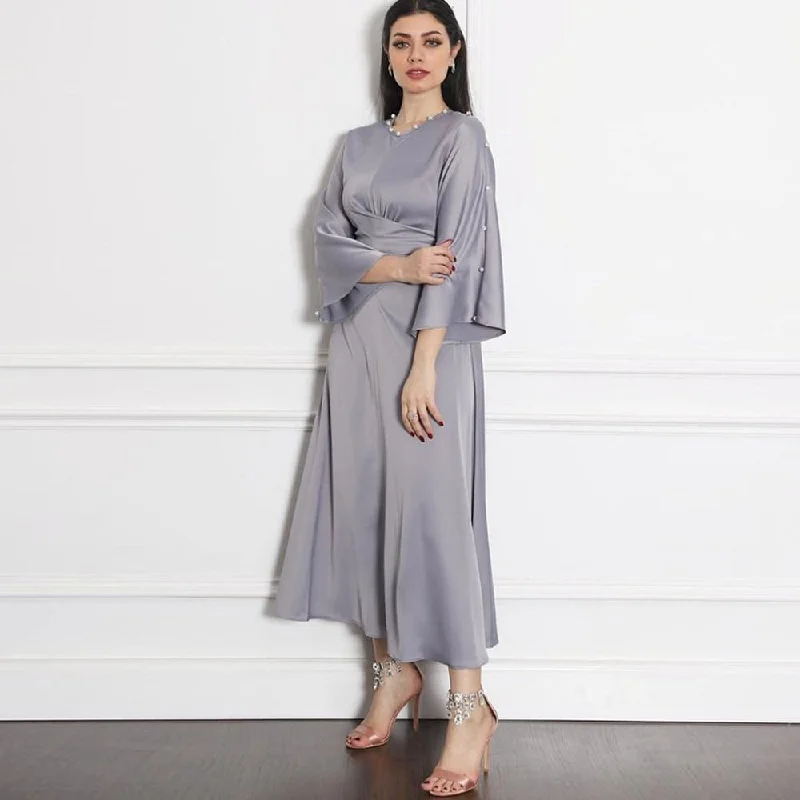 Kaftan Abaya Robe Satin Dress