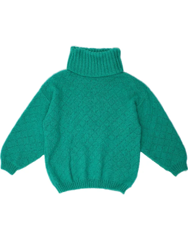 ST. BERNARD Womens Roll Neck Jumper Sweater UK 14/16 Large  Green Acrylic