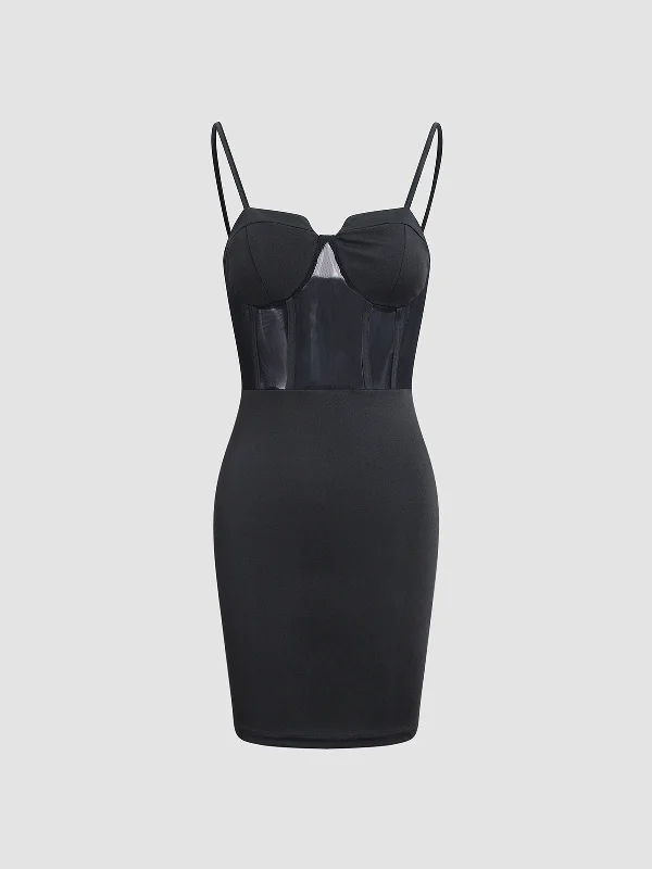 TastyHottie - Bodycon Mesh Corset Short Dress