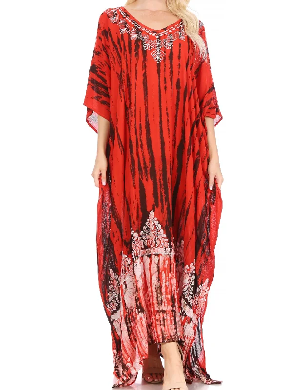 Sakkas Tacy Women's Boho Summer Maxi Dress for Casual or Lounge Wear