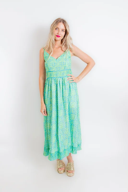 Fiesta Time Lime Maxi Dress