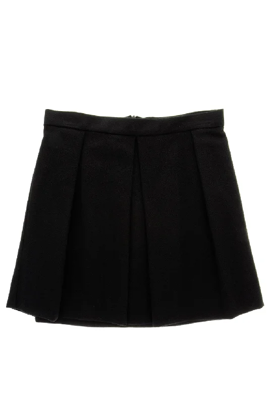 ENZA COSTA PLEATED Black Speckle Skirt