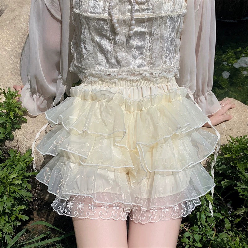 Lolita cute short  lace skirt bloomers by230919