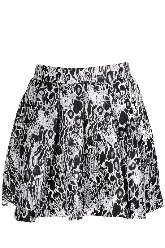 LONDON LENY Metallic Black White Full Skirt