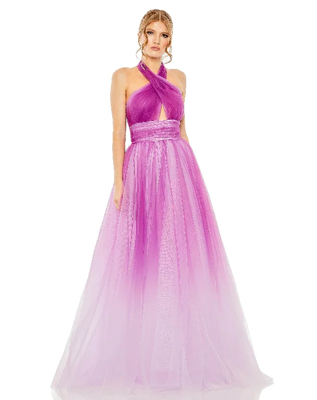 Mac Duggal 20554 Long Halter Prom Ball Gown