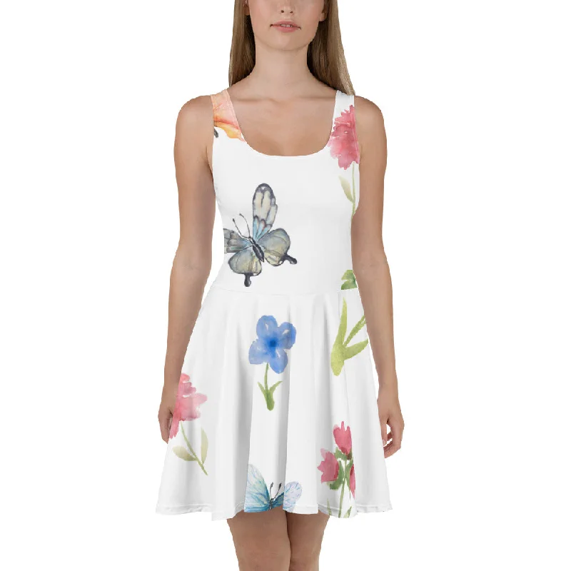 Botanical Garden Skater Dress - A Spring and Summer Floral Comfort, lioness-love