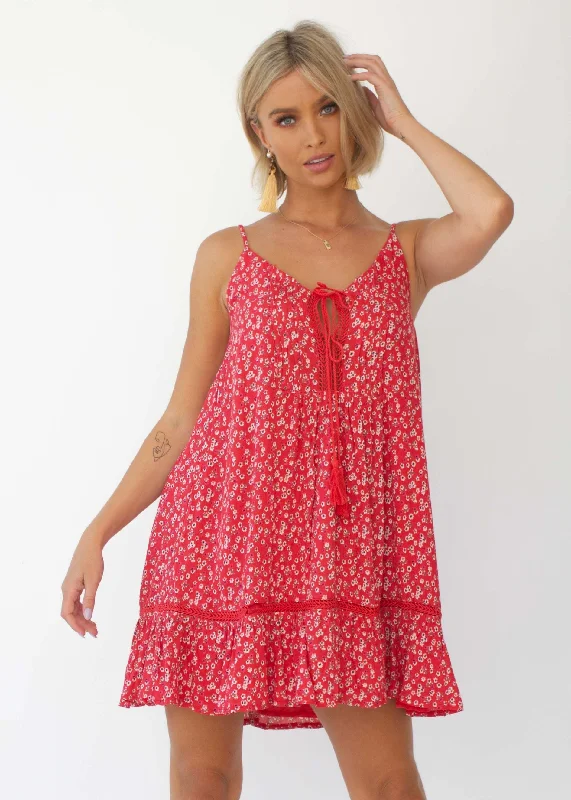 Love So Sweet Swing Dress - Watermelon Floral