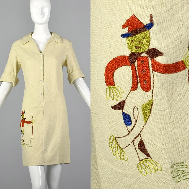 1960s Novelty Scarecrow Dress