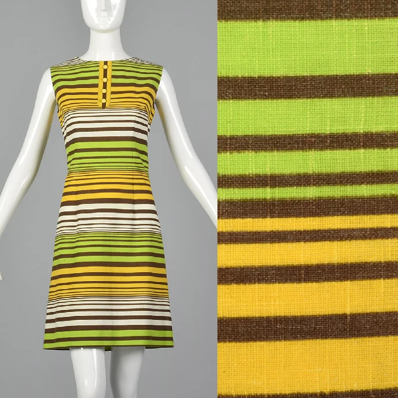 1960s Striped Shift Dress