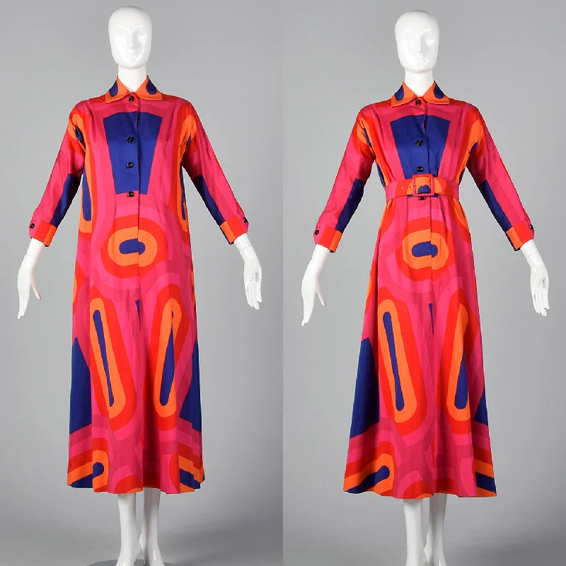 1970s Art Tent Dress with Belt