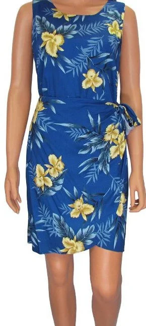 Two Palms Hawaiian Sarong Dress in Blue