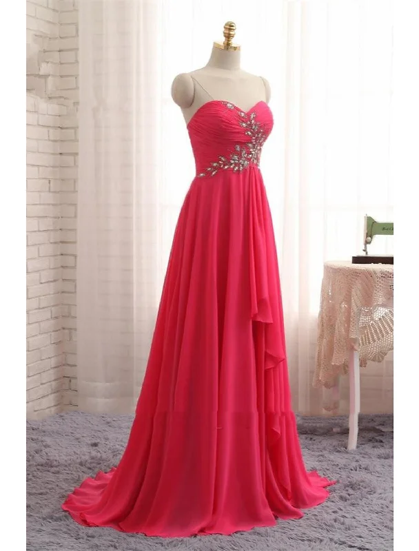 A-Line Prom Dresses Elegant Dress Formal Asymmetrical Sleeveless Strapless Chiffon Backless with Rhinestone Ruched Ruffles