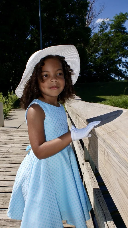 Emma Dress in Blue Dots