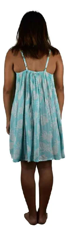 Secret Beach - Bali Dress  - Pineapple - Tiffany Blue