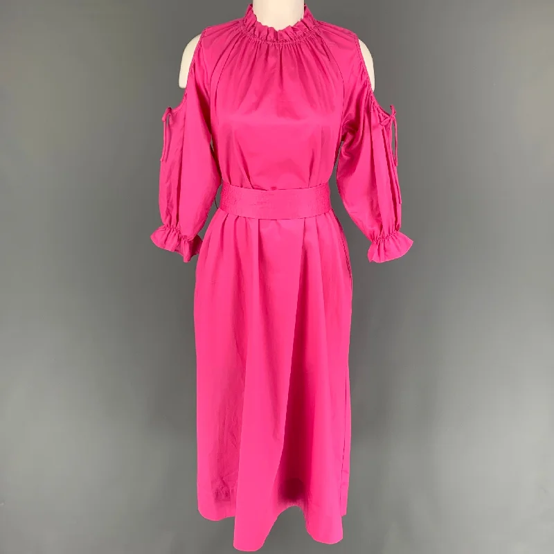 CYNTHIA ROWLEY Size XS Pink Cotton Belted Dress