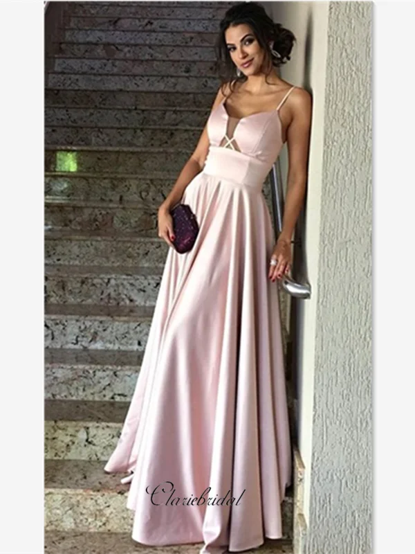 Elegant Spaghetti Strap Prom Dresses, Newest Popular Prom Dresses 2019