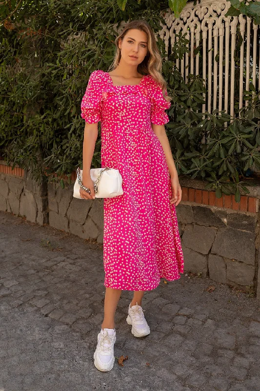 Fuchsia Ruffle Dress