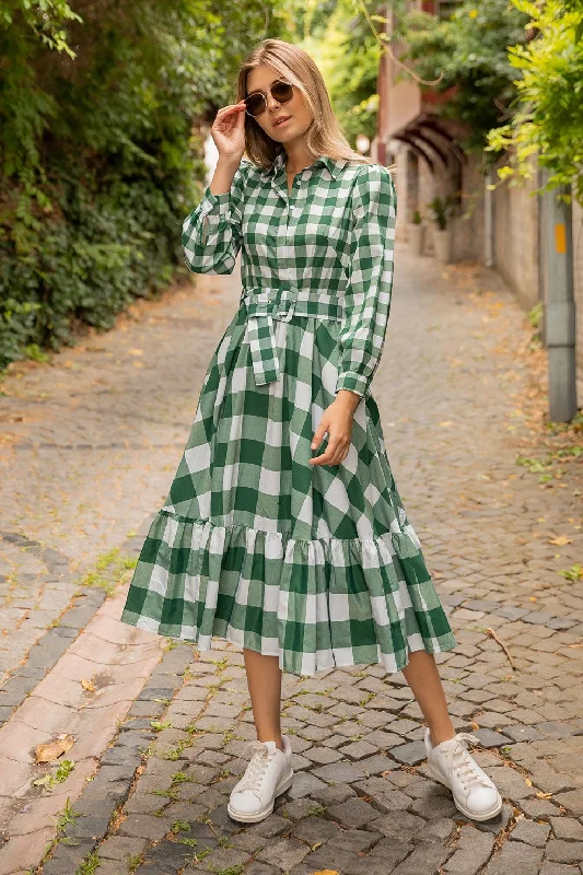 Green Gingham Dress