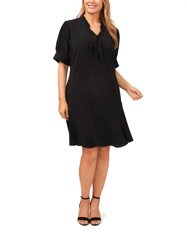 Hattie Ruffled Dress | RICH BLACK