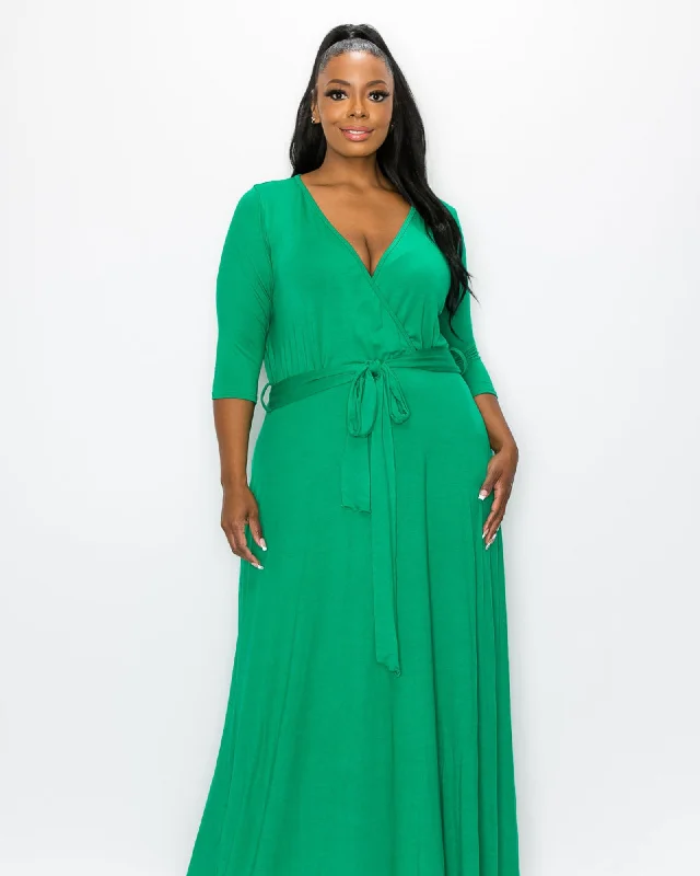 Mika Wrap Dress | Green Kelly