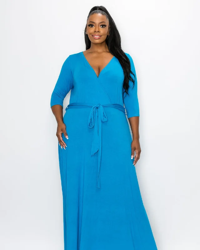 Mika Wrap Dress | Turquoise