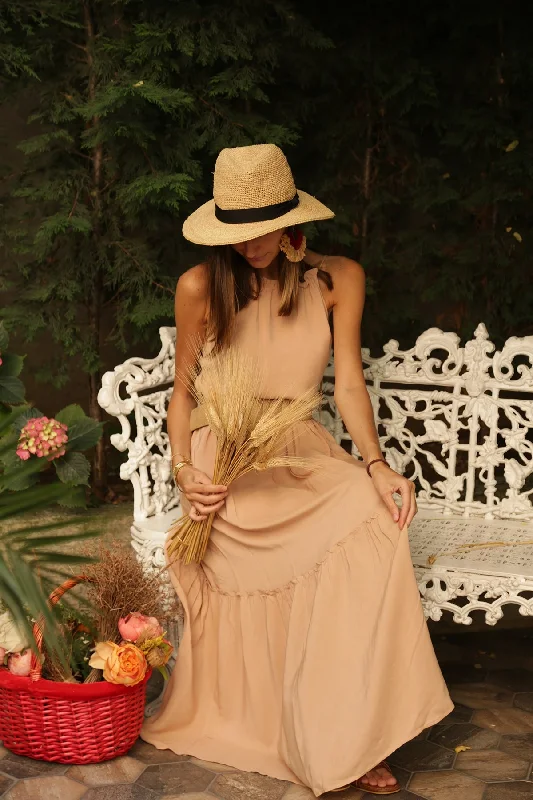 Nude Back Low-cut Dress