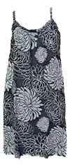 Secret Beach - Bali Dress - Chrysanthemum - Black / Harbor Mist