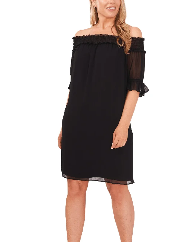 Serena Off The Shoulder Dress | RICH BLACK