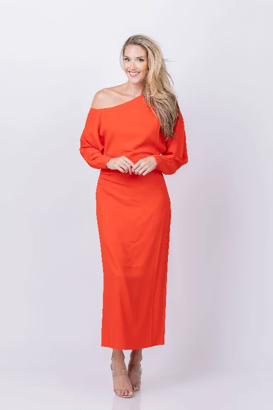 Tanya Taylor Georgie Dress in Spiced Red