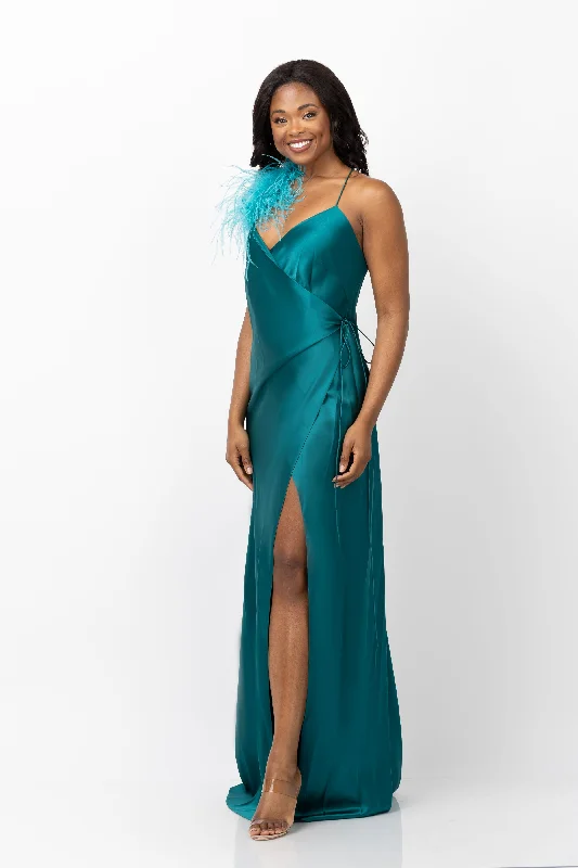 The Sei Wrap Gown in Lagoon