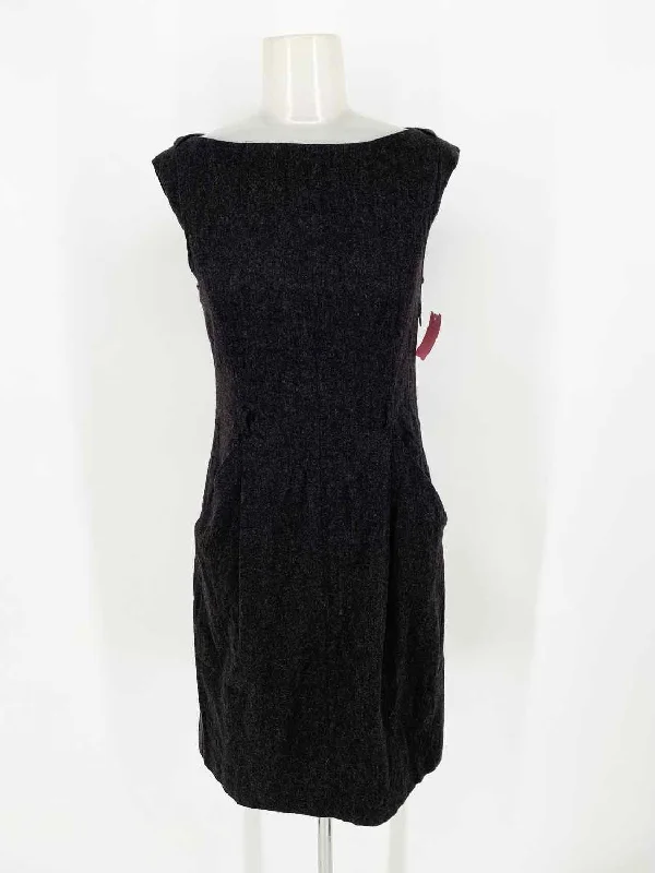 Theory Women's Charcoal sheath Wool Size 4 Dress