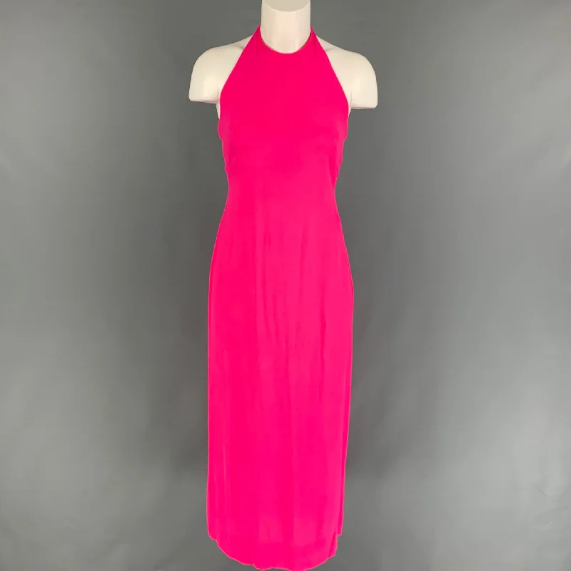 THREE GRACES Size S Pink Viscose Halter Shift Dress