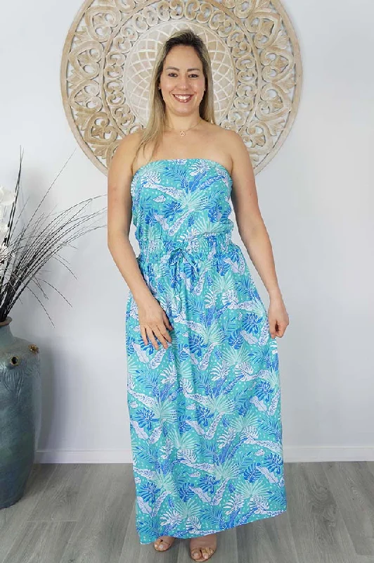 Tube Dress "Tropical Leaves"