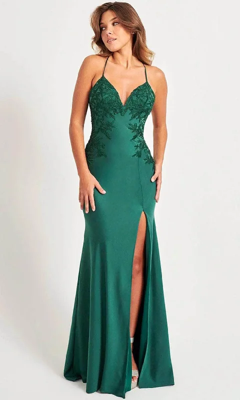 Faviana 11070 - Lace Up Gown