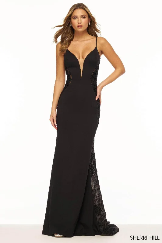 Sherri Hill 56352 - Lace Embellished Sleeveless Evening Dress