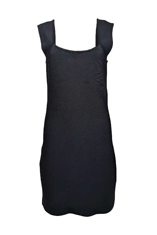 Alice & Olivia - Black Bodycon Sleeveless Square Neck Dress Sz 8