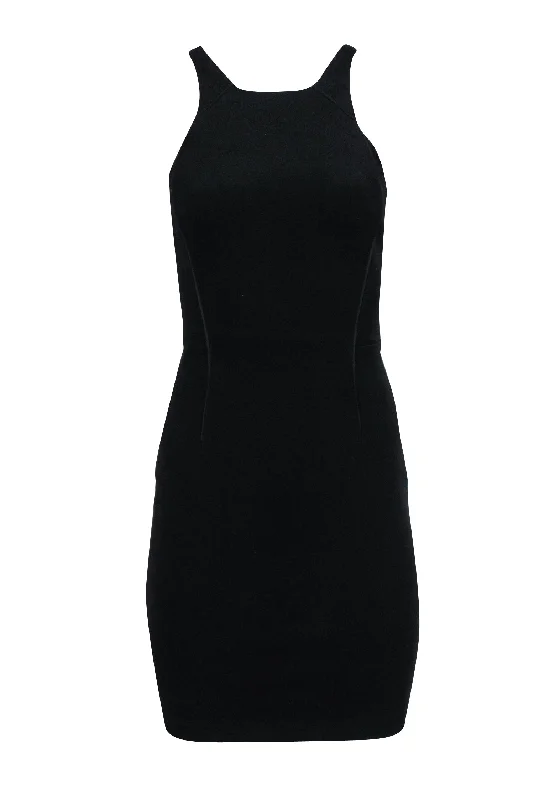 Reiss - Black Sleeveless Bodycon Dress w/ Sheer Back Sz 0