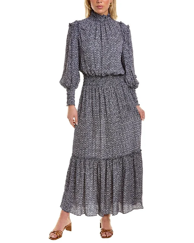 Max Studio Smocked Midi Dress